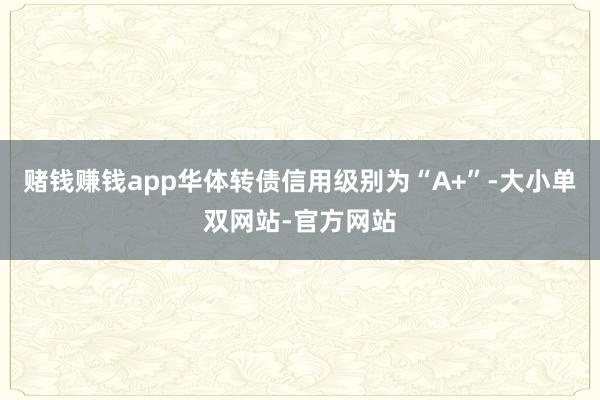 赌钱赚钱app华体转债信用级别为“A+”-大小单双网站-官方网站
