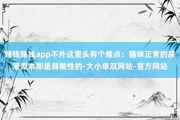 赌钱赚钱app不外这里头有个难点：猫咪正常的尿液原本即是弱酸性的-大小单双网站-官方网站